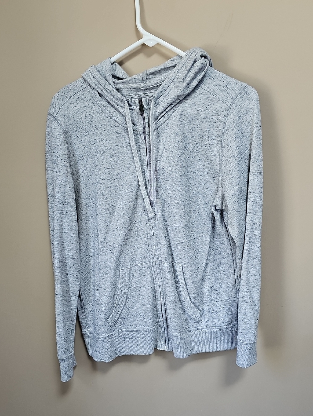 Sonoma Light Gray Heather Zip Women's Hoodie Lightweight